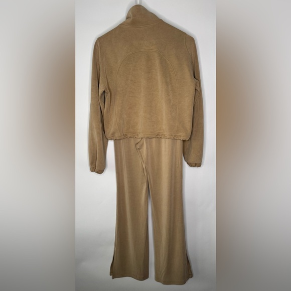 Lululemon Brushed Softstreme Half Zip and Drapey Softstreme Flared Pants Set - Picture 3 of 17